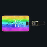 Abstract Watercolor Painted Stripes Rainbow.    Luggage Tag<br><div class="desc">Abstract Watercolor Painted Stripes Rainbow.                                     




rainbow watercolor colourful , 
typography girly trendy chic, 
 purple pink glitter art, 
 monogram modern name stylish, 
 bold fun happy artistic, 
expression summer peace green, 
 blue love drawn abstract, 
 freedom colour spectrum paint, 
gay flag brush creative, 
watercolor  rainbow colourful , </div>