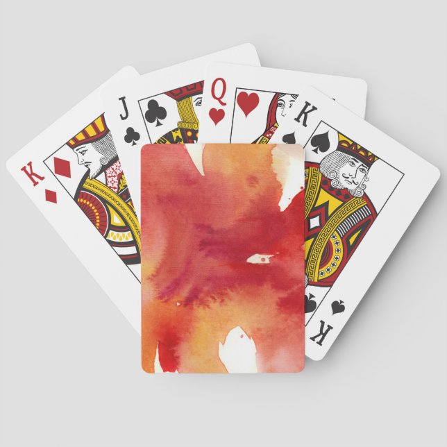 Abstract watercolor paintings playing cards (Back)