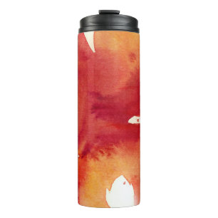 Abstract watercolor paintings thermal tumbler