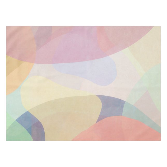 Abstract Watercolor Pastel Artwork | Tablecloth (Front (Horizontal))
