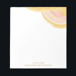Abstract Watercolor Pink and Gold Personalized  Notepad<br><div class="desc">Abstract Watercolor Pink and Gold Personalized Notepad</div>