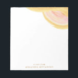 Abstract Watercolor Pink and Gold Personalized  Notepad<br><div class="desc">Abstract Watercolor Pink and Gold Personalized Notepad</div>
