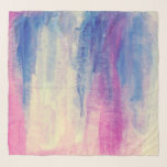 Abstract Watercolor Pink Blue White Scarf<br><div class="desc">Chiffon scarf with a pink,  blue,  and white abstract watercolor design. Customisable. Modern and trendy,  perfect for any outfit.</div>