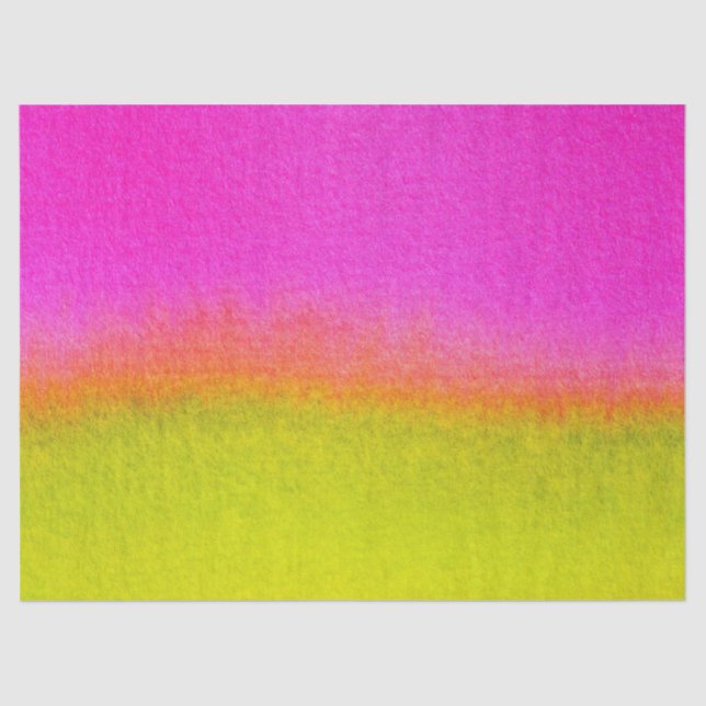 Abstract Watercolor Pink Orange Green Tissue Paper (Front)