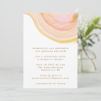Abstract Watercolor Pink Swirl Couples Shower