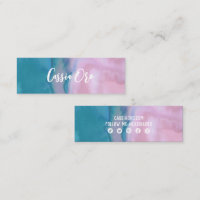 Abstract Watercolor Pink Teal Custom Social Icons