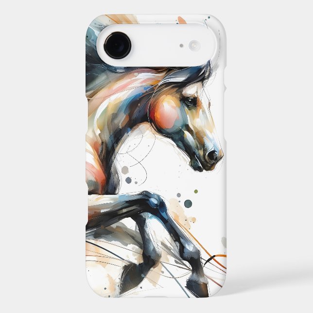 Abstract Watercolor Running Horse (Back)