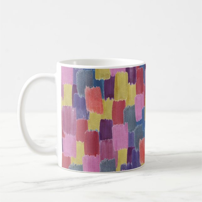 Abstract watercolor: seamless splash background. coffee mug (Left)