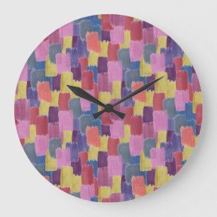 Abstract watercolor: seamless splash background. large clock