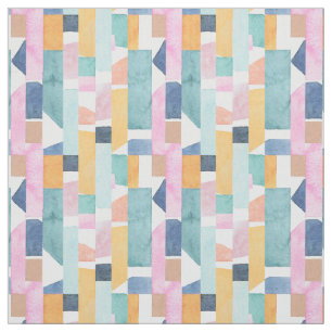 Abstract Watercolor Shape Pattern Fabric