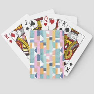 Abstract Watercolor Shape Pattern Playing Cards