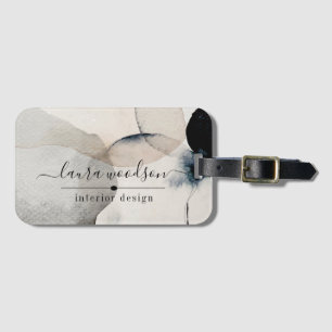 Abstract Watercolor Shapes Interior Designer Luggage Tag
