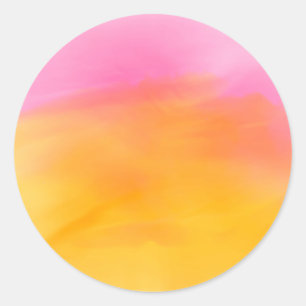 Abstract Watercolor Soft Background Classic Round Sticker