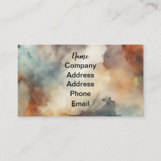 Abstract watercolor splash business card