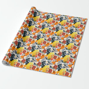 Abstract Watercolor Strokes Seamless Pattern Wrapping Paper