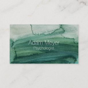 Abstract Watercolor Texture Classy Business Card