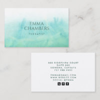 Abstract Watercolor Therapist Green