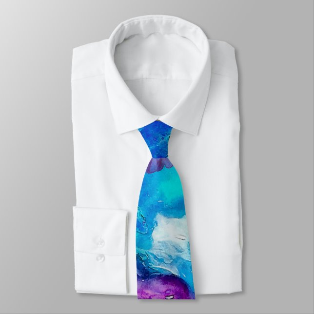 Abstract watercolor tie (Tied)