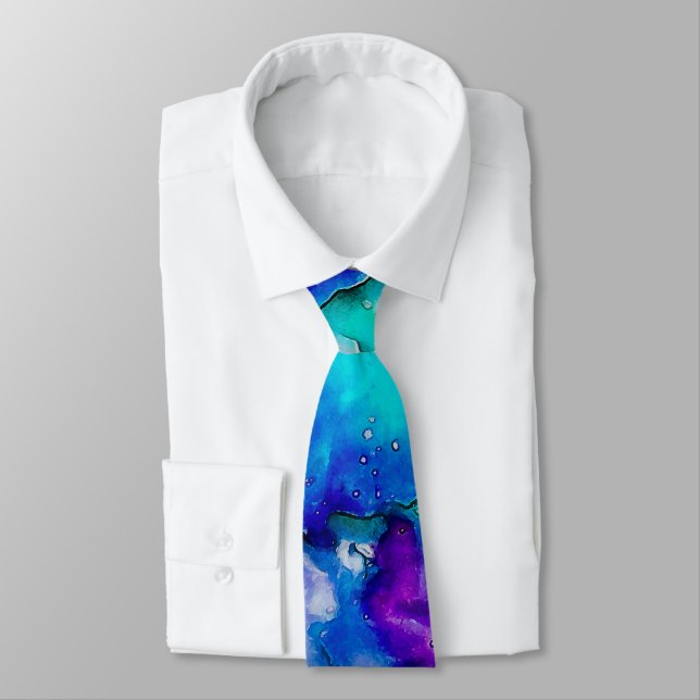 Abstract watercolor tie (Tied)