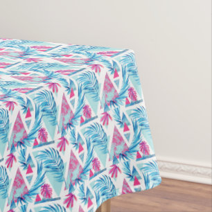 Abstract Watercolor Tropical Leaf Pattern Tablecloth