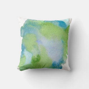 Abstract Watercolor Wash Paint Throw Pill Cushion