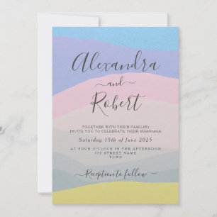Abstract Watercolor Wedding Invitation