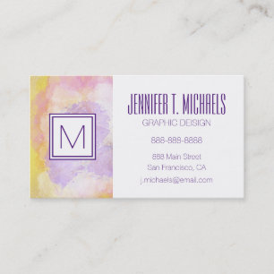 Abstract Watercolors - Orange Background Business Card