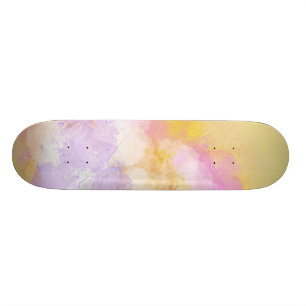 Abstract Watercolors - Orange Background Skateboard