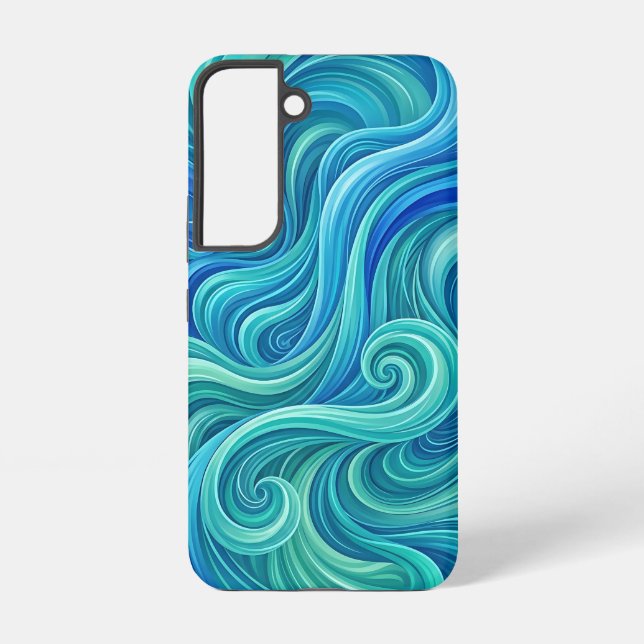 Abstract Waterfall Blue Gradient Samsung Cases (Back)