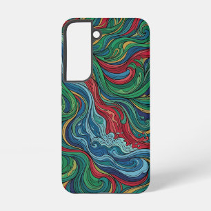 Abstract Waterfall Jewel Line Art Samsung Cases