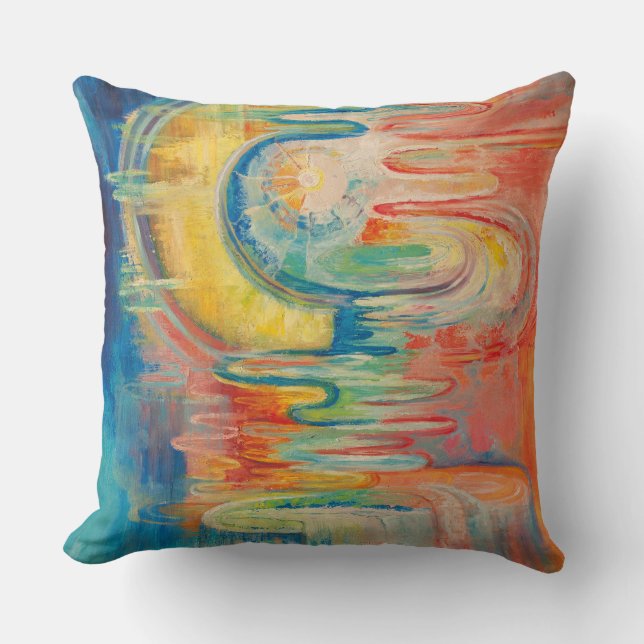 Abstract waterfall pillow (Front)