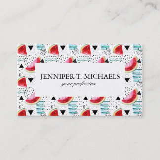 Abstract Watermelon Pattern Business Card