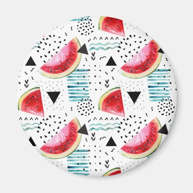 Abstract Watermelon Pattern Magnet (Front)