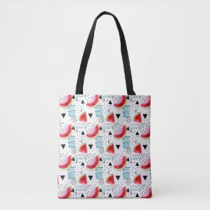 Abstract Watermelon Pattern Tote Bag