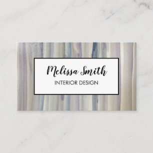 Abstract Watery Stripes Design Business Card