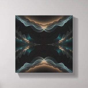 Abstract Wave Energy Canvas Art