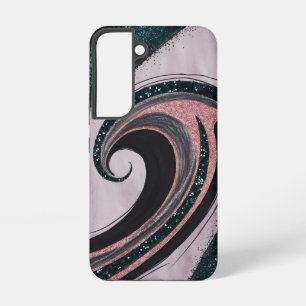 Abstract Wave Glitter Samsung Galaxy Case