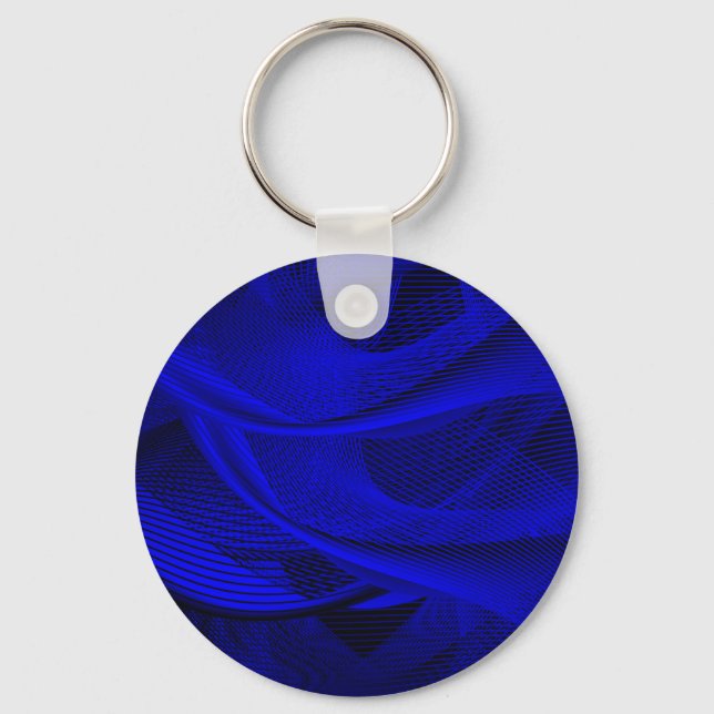 Abstract wave lines key ring (Front)