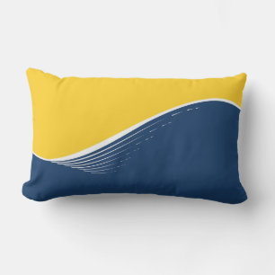 Abstract wave, modern, simple, elegant design lumbar cushion