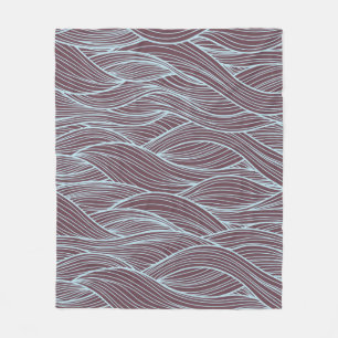 Abstract Wave pattern Fleece Blanket