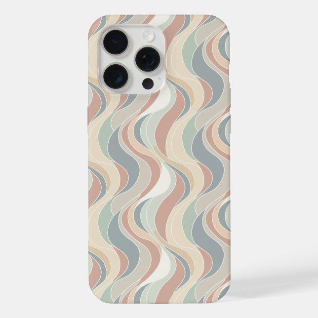 Abstract Wave Pattern iPhone Case (Back)