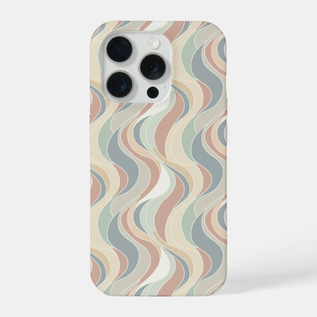 Abstract Wave Pattern iPhone Case (Back)