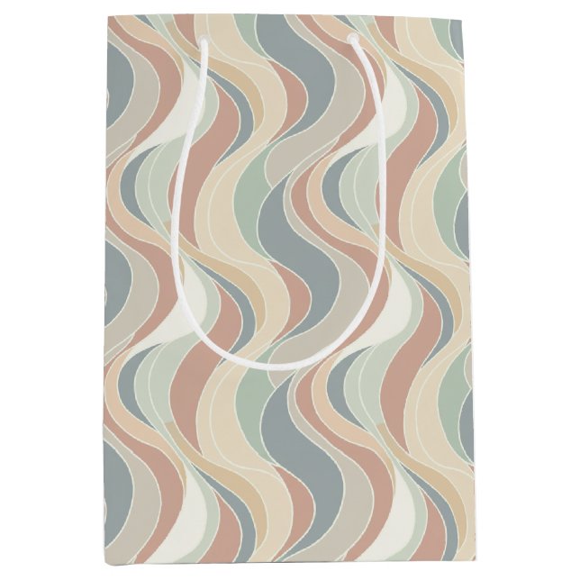 Abstract Wave Pattern Medium Gift Bag (Front)