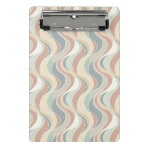Abstract Wave Pattern Mini Clipboard