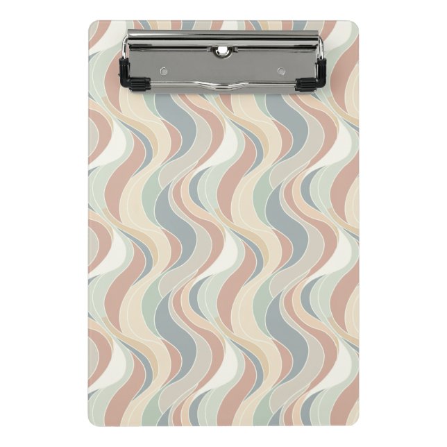 Abstract Wave Pattern Mini Clipboard (Front)