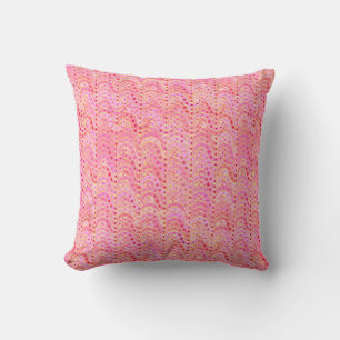 Abstract wave pattern - shades of pale pink cushion