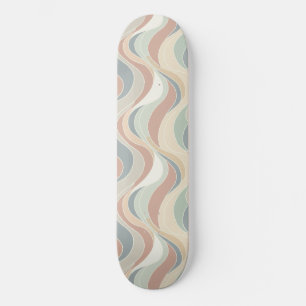 Abstract Wave Pattern Skateboard