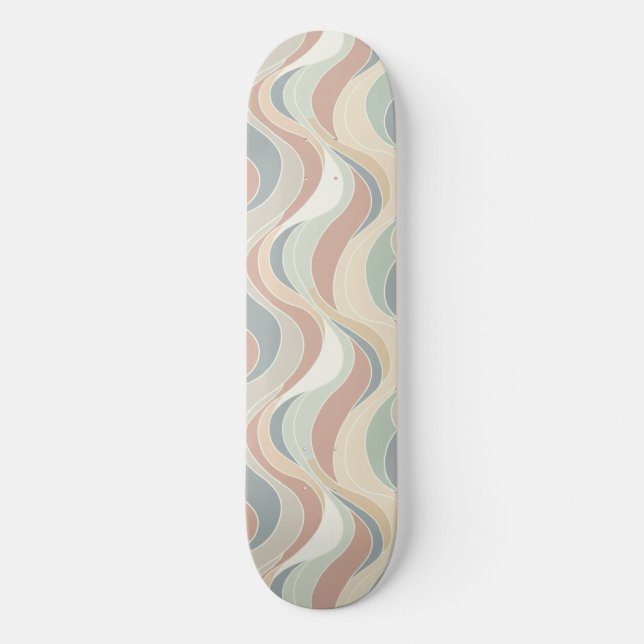 Abstract Wave Pattern Skateboard (Front)