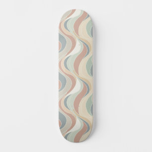 Abstract Wave Pattern Skateboard
