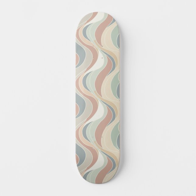 Abstract Wave Pattern Skateboard (Front)
